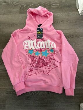Spyder Pink Hooded Sweatshirt with Turquoise Star Accents